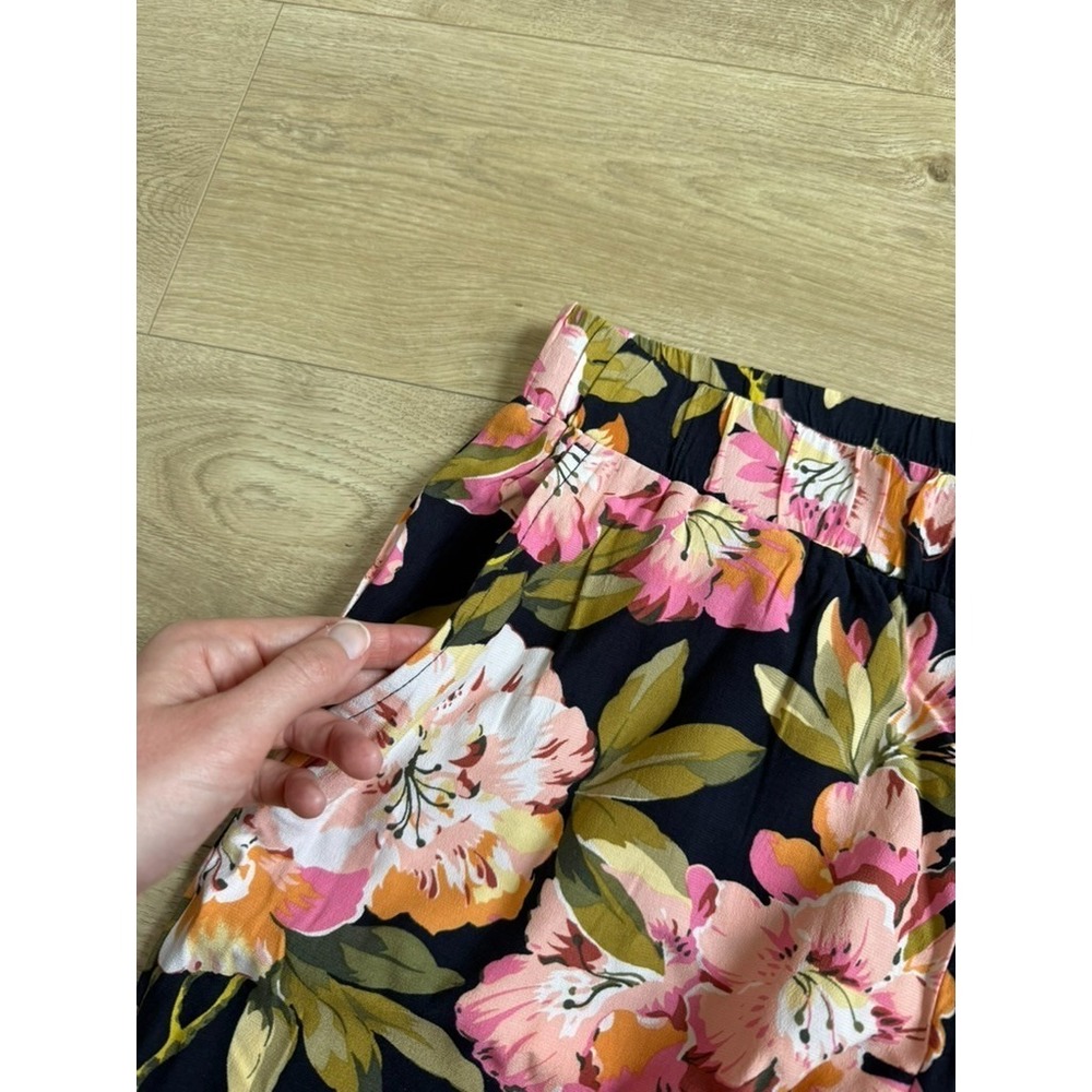 NWOT Ann Taylor Loft Wide Leg Botanical Floral Flowy Pants boho coastal size S - Picture 9 of 11